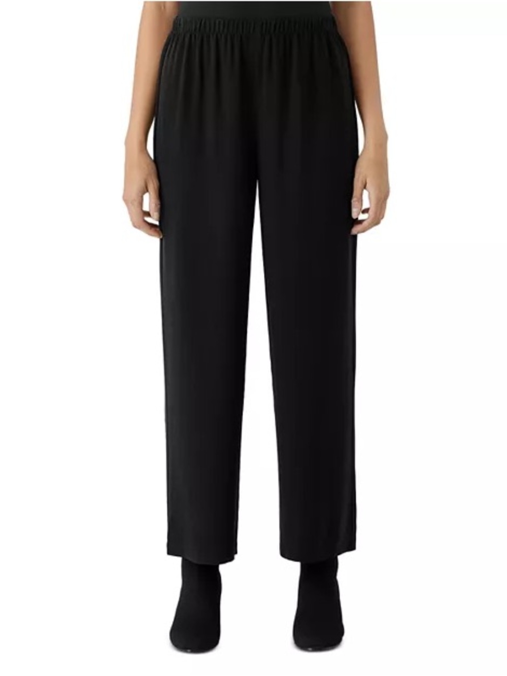 Eileen Fisher Silk Straight Ankle Pants